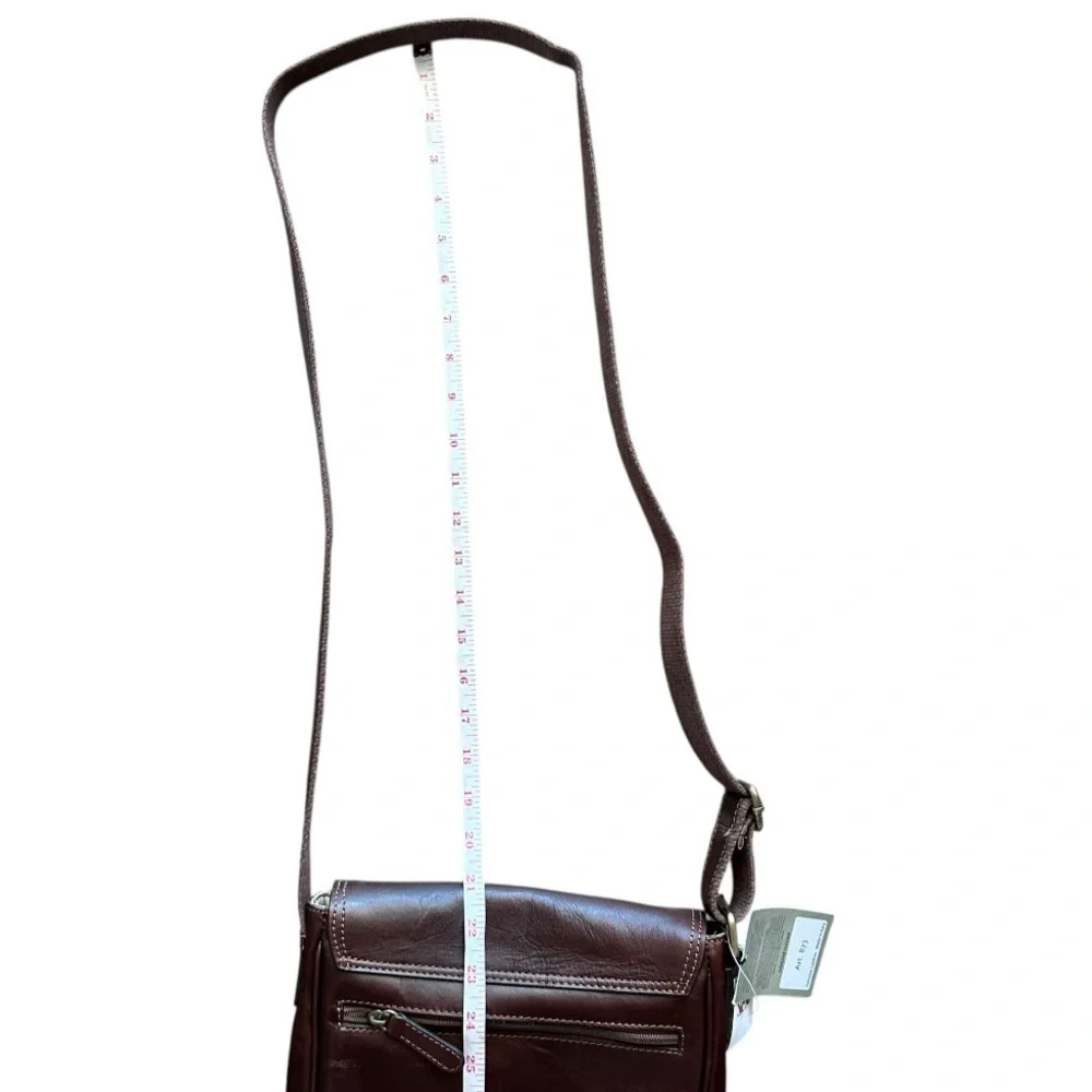 Old Angler Firenze Leather Satchel Bag For IPad Brown NWT